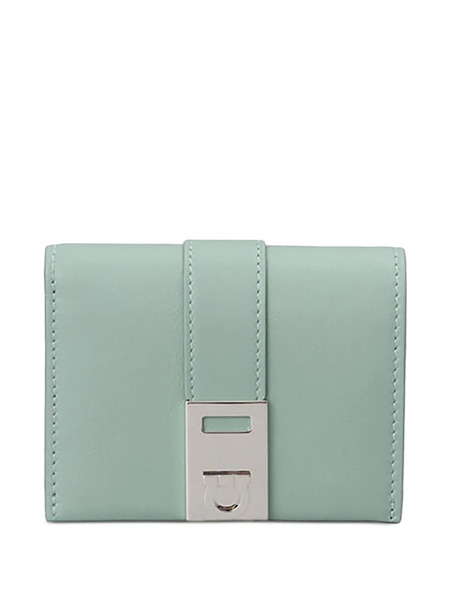  Ferragamo Cartera Con Placa Gancini - Verde 