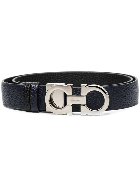  Ferragamo Cinturón Gancini Reversible - Azul 