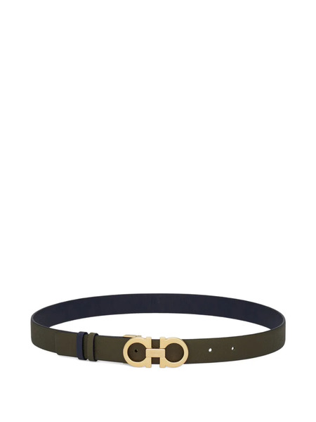  Ferragamo Cinturón Gancini Reversible - Verde 