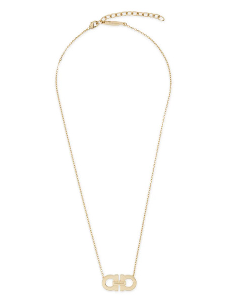  Ferragamo Collar Con Charm Gancini - Dorado 