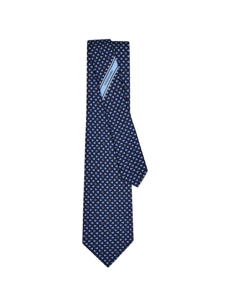 Ferragamo Corbata Con Estampado De Correo - Azul 