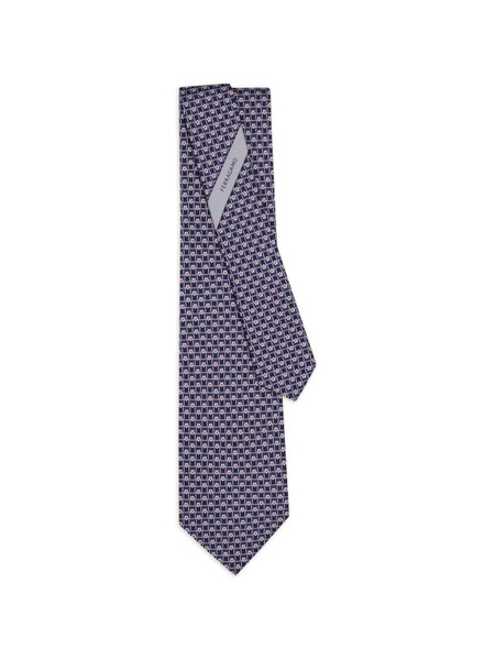  Ferragamo Corbata Con Estampado Tournament - Azul 