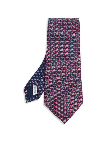  Ferragamo Corbata Con Mariposas Estampadas - Azul 
