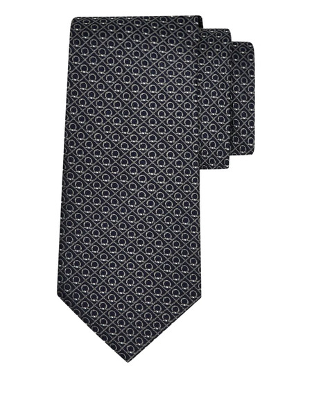  Ferragamo Corbata De Seda En Jacquard - Azul 