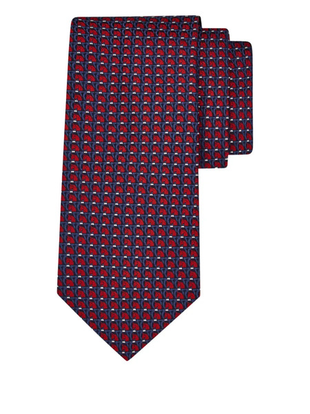  Ferragamo Corbata En Jacquard - Azul 