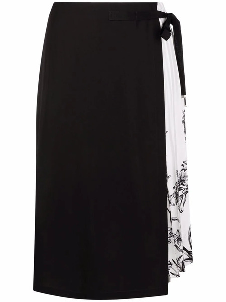  Ferragamo Falda Con Pliegue - Negro 