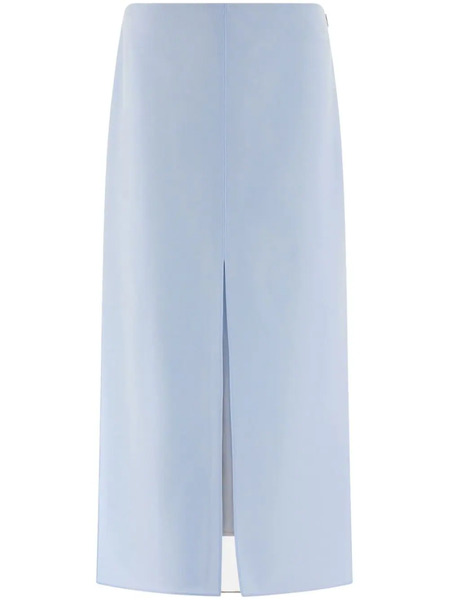  Ferragamo Falda Midi A Capas - Azul 