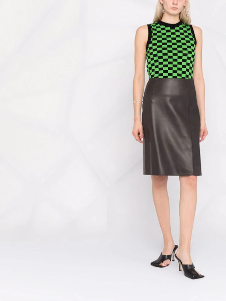  Ferragamo Falda Midi Slim - Marrón 