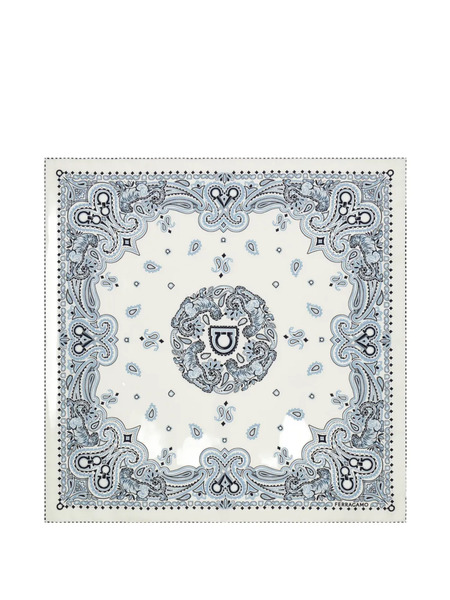  Ferragamo Fular Con Estampado Arabesque - Blanco 