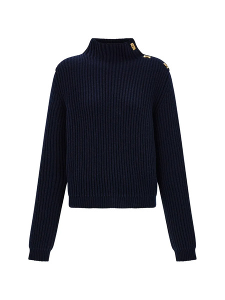 Ferragamo Jersey Con Botones Gancini - Azul 