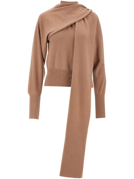  Ferragamo Jersey Con Pashmina - Neutro 