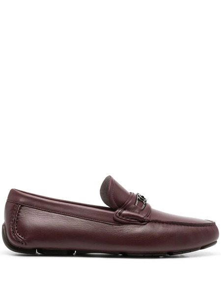  Ferragamo Mocasines Con Hebilla Gancini - Rojo 
