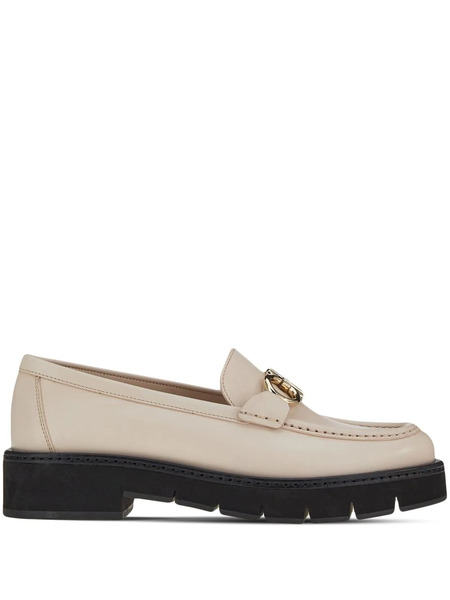  Ferragamo Mocasines Con Placa Gancini - Neutro 