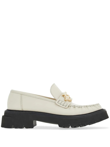  Ferragamo Mocasines Con Placa Gancini - Neutro 