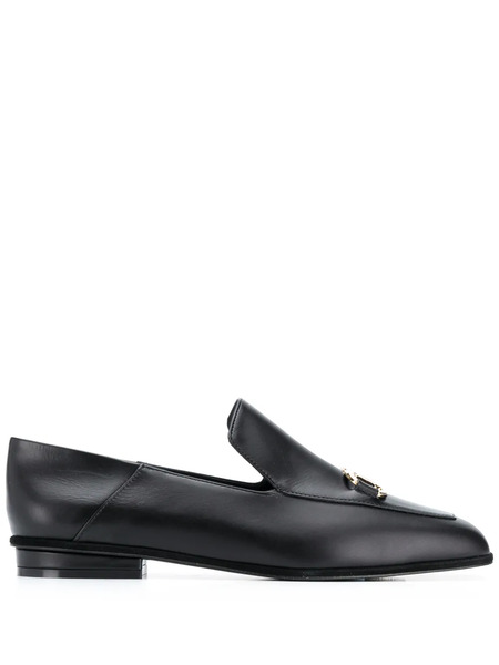  Ferragamo Mocasines Con Puntera Cuadrada - Negro 