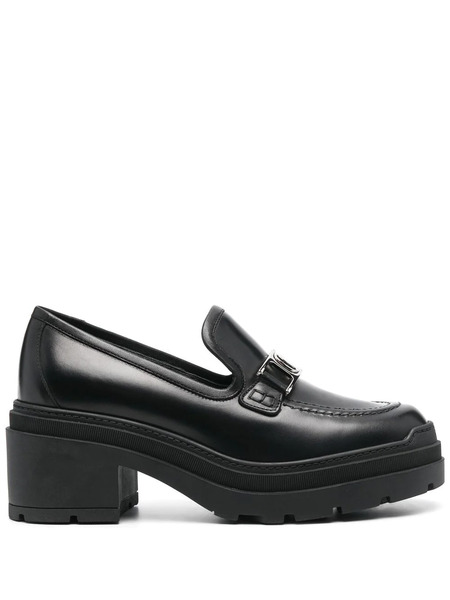  Ferragamo Mocasines Vara Chain - Negro 