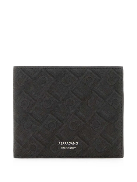  Ferragamo Monogram Bifold Wallet - Negro 