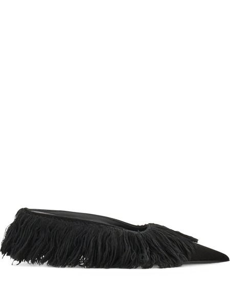  Ferragamo Mules Eva Con Plumas - Negro 