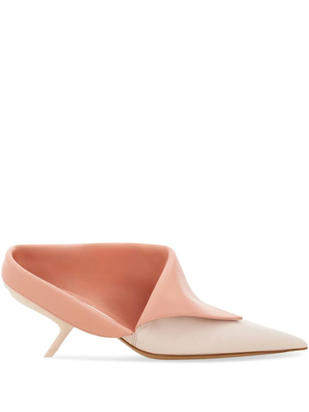  Ferragamo Mules Eva Con Punta En Punta - Rosa 