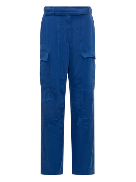  Ferragamo Pantalones Rectos De Lyocell - Azul 