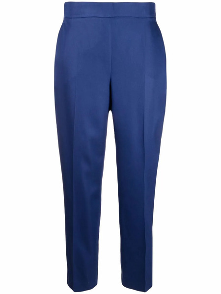  Ferragamo Pantalones Rectos De Seda - Azul 