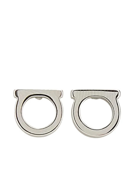  Ferragamo Pendientes Con Aplique Gancini - Plateado 
