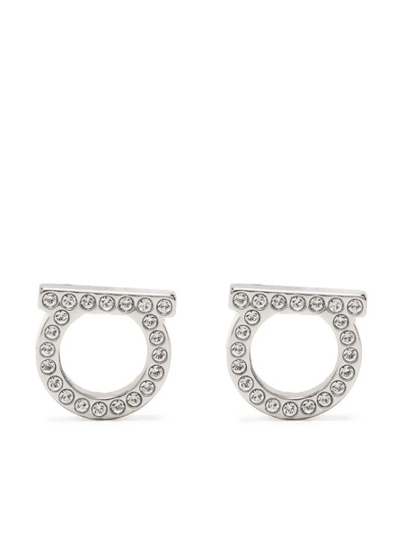  Ferragamo Pendientes Gancini Con Apliques - Plateado 