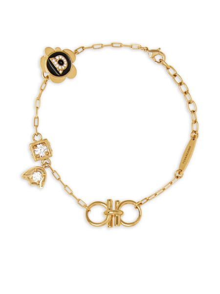  Ferragamo Pulsera Con Charm Gancini - Dorado 