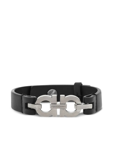  Ferragamo Pulsera Double Gancini - Plateado 