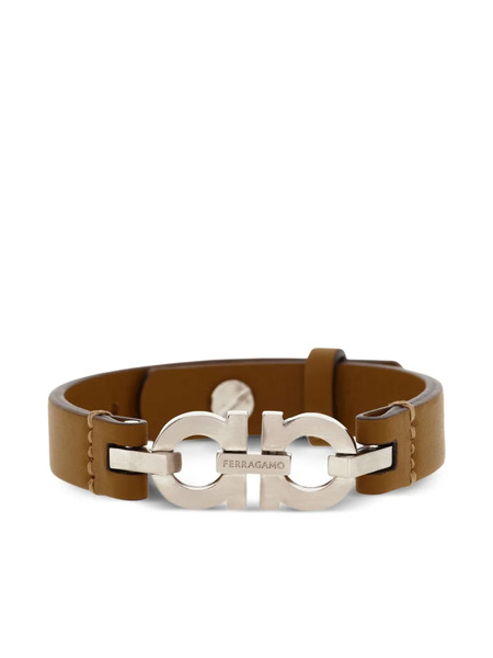  Ferragamo Pulsera Double Gancini - Plateado 