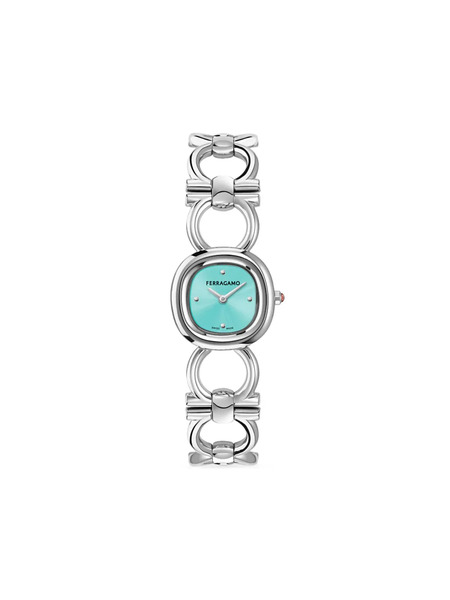  Ferragamo Reloj Double Gancini De 25 Mm - Azul 
