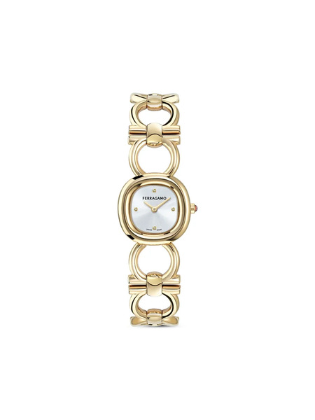  Ferragamo Reloj Double Gancini De 25 Mm - Blanco 
