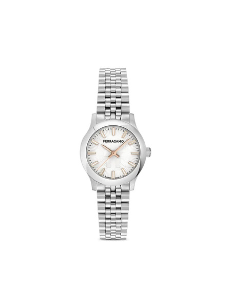  Ferragamo Reloj Duo Blends Bracelet Round De 34 Mm - Plateado 