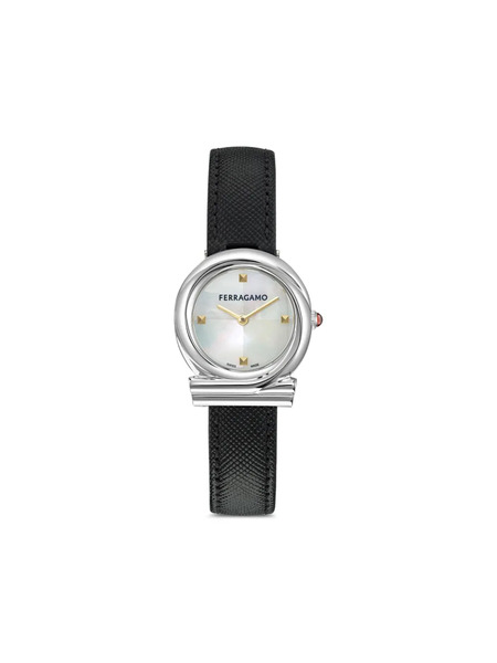  Ferragamo Reloj Gancini De 28mm - Blanco 