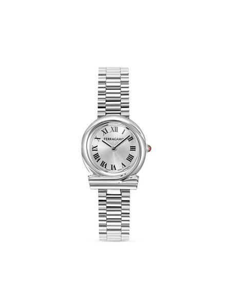  Ferragamo Reloj Gancini Twisted De 28 Mm - Plateado 
