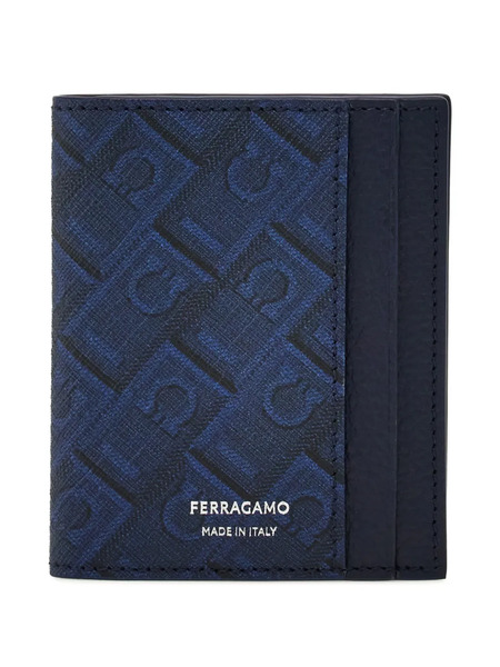  Ferragamo Tarjetero Con Monograma - Azul 