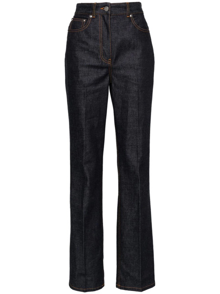  Ferragamo Vaqueros Anchos De Talle Alto - Azul 