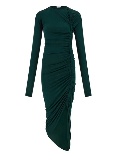  Ferragamo Vestido Largo Asimétrico - Verde 