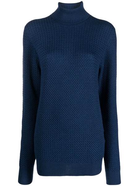  Fileria Jersey Con Cuello Vuelto - Azul 