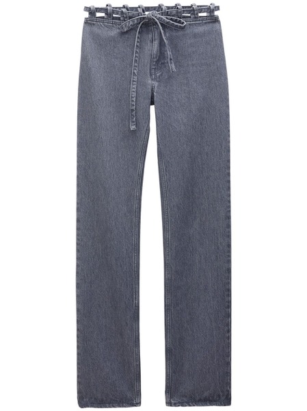  Filippa K Vaqueros Rectos Con Cintura Lazada - Gris 