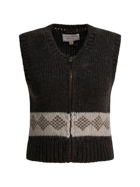  Filson Chaleco Con Cremallera - Marrón 