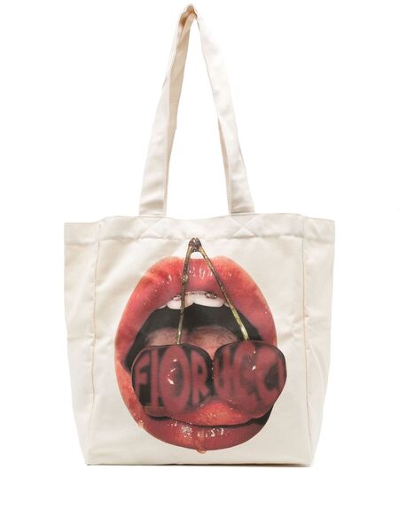 Fiorucci Bolso Shopper Con Estampado Gráfico - Neutro 