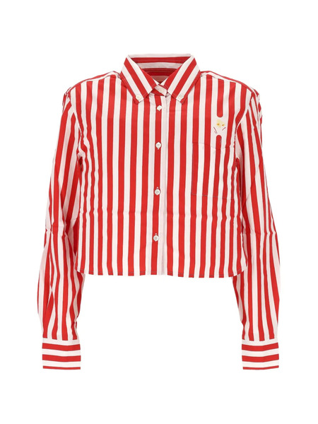  Fiorucci Camisa A Rayas De Algodón - Rojo 