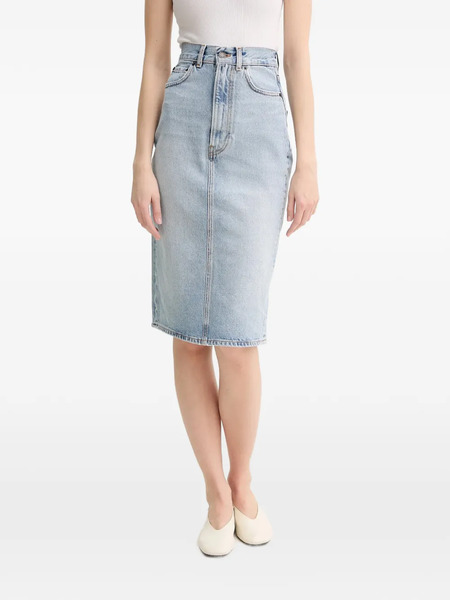  Fiorucci Falda Midi Con Bolsillo - Azul 