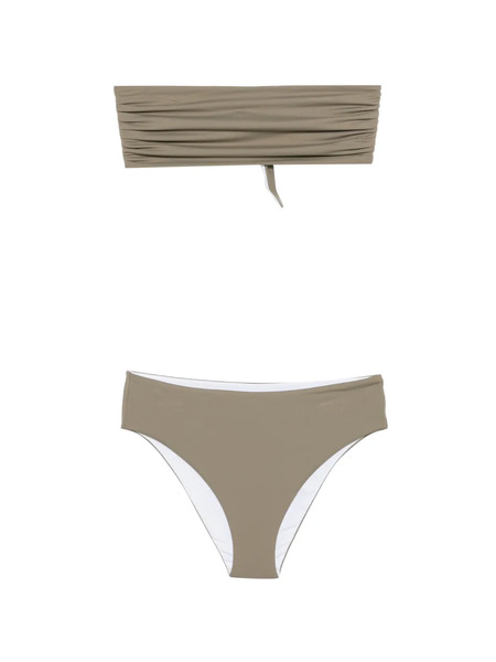  Fisico Bikini Con Diseño Fruncido - Verde 