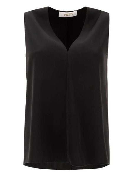  F.it Top Con Cuello En V - Negro 