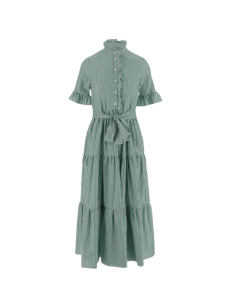  F.it Vestido A Rayas - Verde 