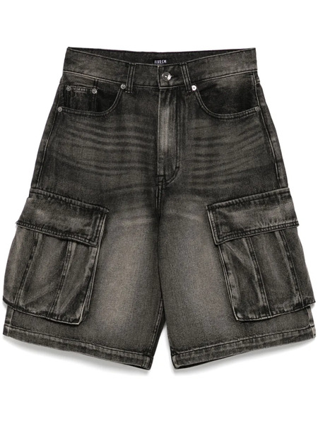  Five Cm Bermudas Cargo Vaqueras - Negro 
