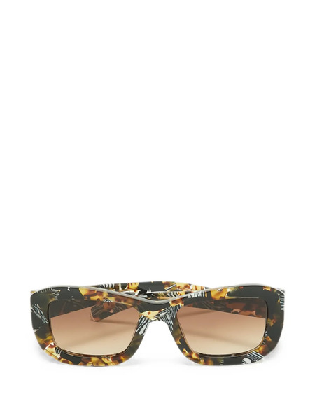  Flatlist Norma Safari Rectangle-frame Sunglasses - Marrón 