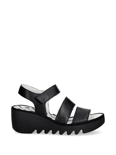  Fly London Sandalias Con Cierre Autoadherente - Negro 